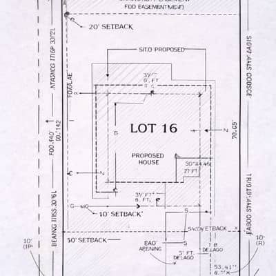 Residential boundary plat diagram - ALTA SURVEY Florida Boundary plat from a lot survey showing property lines, setbacks, and easements for permit review