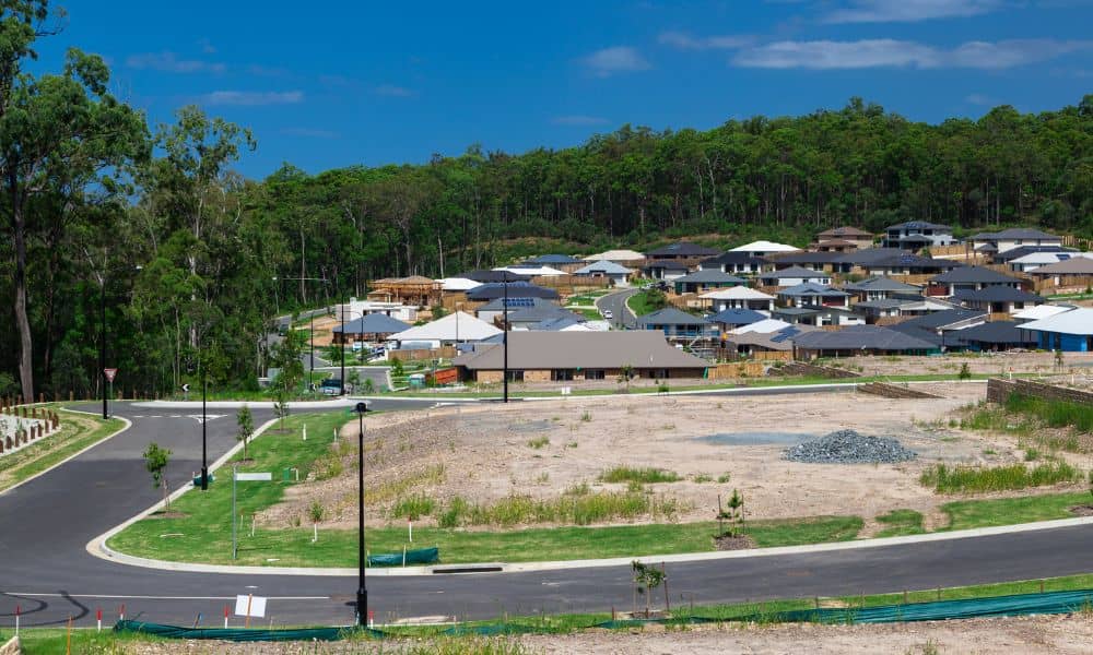 Residential development aerial - ALTA SURVEY Florida New housing development under construction, showing the type of growth driving surveying companies to expand